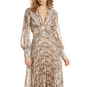 NWT - Bardot Snakeskin Print Maxi Dress